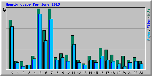 Hourly usage for June 2015