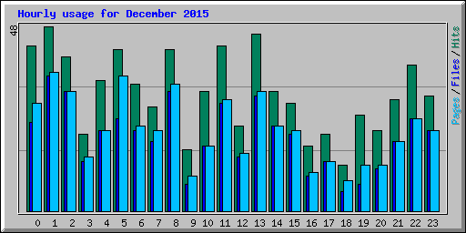 Hourly usage for December 2015