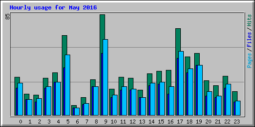 Hourly usage for May 2016