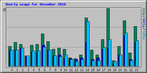 Hourly usage for December 2016